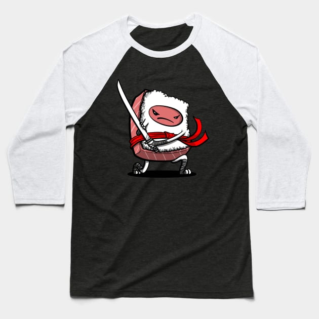 Sushi Samurai Ninja Baseball T-Shirt by underheaven